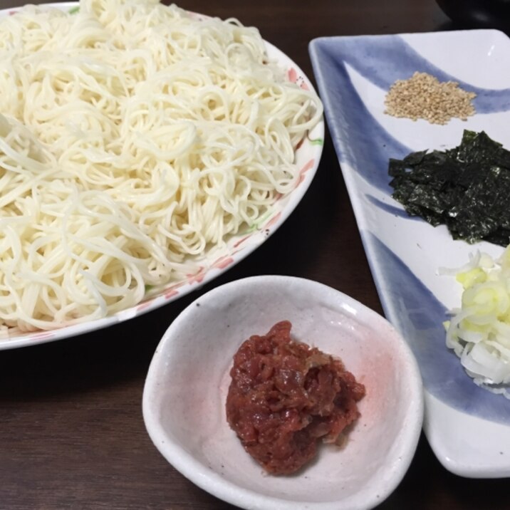 我が家のそうめん〜梅おかかver.〜